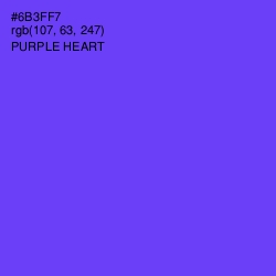 #6B3FF7 - Purple Heart Color Image