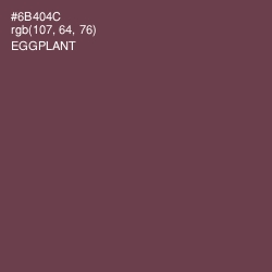 #6B404C - Eggplant Color Image