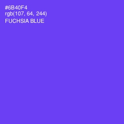 #6B40F4 - Fuchsia Blue Color Image