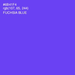 #6B41F4 - Fuchsia Blue Color Image