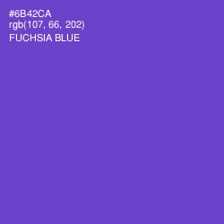 #6B42CA - Fuchsia Blue Color Image