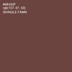 #6B433F - Shingle Fawn Color Image