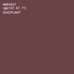 #6B4347 - Eggplant Color Image