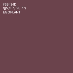 #6B434D - Eggplant Color Image