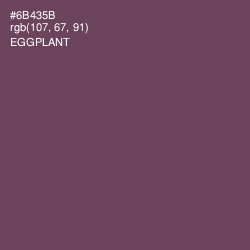 #6B435B - Eggplant Color Image