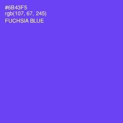 #6B43F5 - Fuchsia Blue Color Image