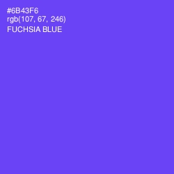 #6B43F6 - Fuchsia Blue Color Image