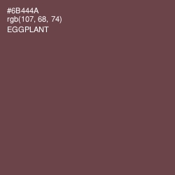#6B444A - Eggplant Color Image