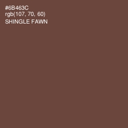 #6B463C - Shingle Fawn Color Image