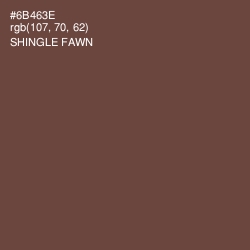 #6B463E - Shingle Fawn Color Image