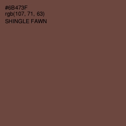 #6B473F - Shingle Fawn Color Image