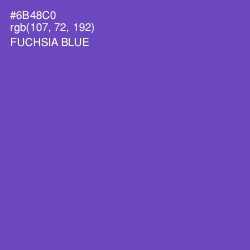#6B48C0 - Fuchsia Blue Color Image
