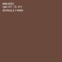 #6B493D - Shingle Fawn Color Image