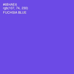 #6B4AE6 - Fuchsia Blue Color Image