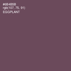 #6B4B5B - Eggplant Color Image