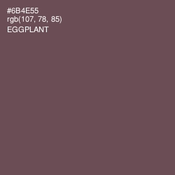 #6B4E55 - Eggplant Color Image