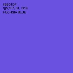 #6B51DF - Fuchsia Blue Color Image