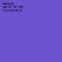 #6B53D0 - Fuchsia Blue Color Image