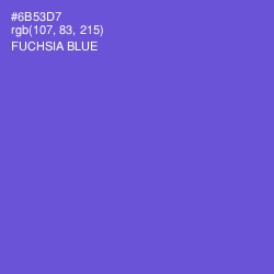 #6B53D7 - Fuchsia Blue Color Image