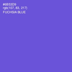 #6B53D9 - Fuchsia Blue Color Image