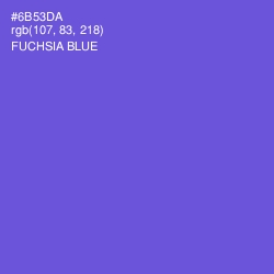 #6B53DA - Fuchsia Blue Color Image