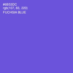 #6B53DC - Fuchsia Blue Color Image