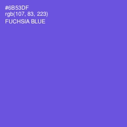 #6B53DF - Fuchsia Blue Color Image