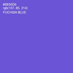 #6B55D6 - Fuchsia Blue Color Image