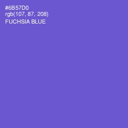 #6B57D0 - Fuchsia Blue Color Image