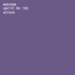 #6B5988 - Affair Color Image