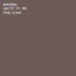 #6B5B56 - Pine Cone Color Image