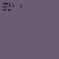 #6B5B74 - Smoky Color Image