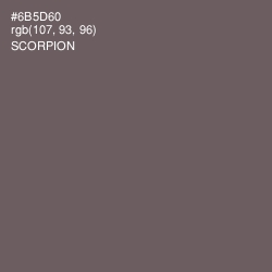 #6B5D60 - Scorpion Color Image