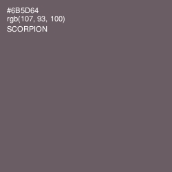 #6B5D64 - Scorpion Color Image