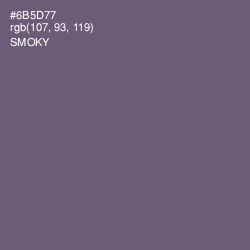 #6B5D77 - Smoky Color Image