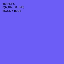 #6B5DF5 - Moody Blue Color Image