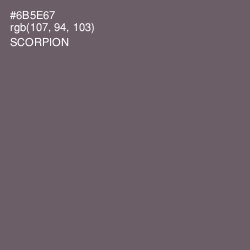 #6B5E67 - Scorpion Color Image