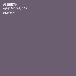 #6B5E70 - Smoky Color Image