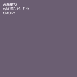 #6B5E72 - Smoky Color Image