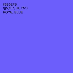 #6B5EFB - Royal Blue Color Image