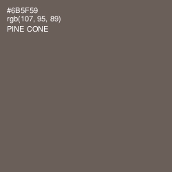 #6B5F59 - Pine Cone Color Image