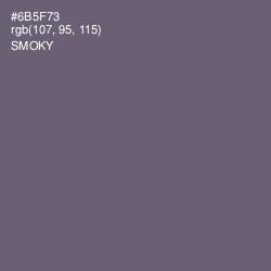 #6B5F73 - Smoky Color Image