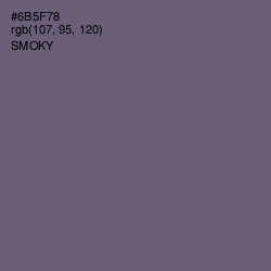 #6B5F78 - Smoky Color Image