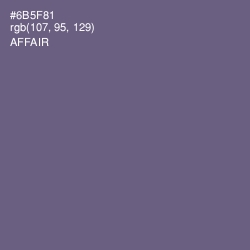 #6B5F81 - Affair Color Image