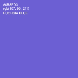 #6B5FD3 - Fuchsia Blue Color Image