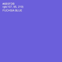 #6B5FDB - Fuchsia Blue Color Image