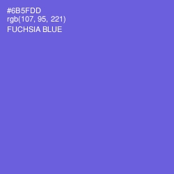 #6B5FDD - Fuchsia Blue Color Image