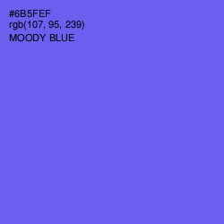 #6B5FEF - Moody Blue Color Image