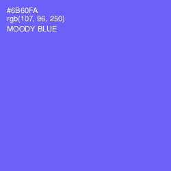 #6B60FA - Moody Blue Color Image