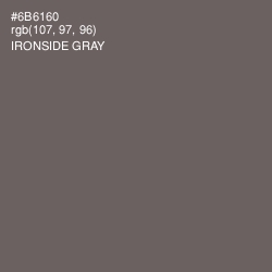 #6B6160 - Ironside Gray Color Image